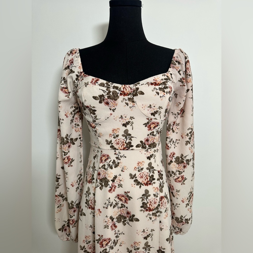 Forever 21 Long Sleeve Summer Floral Dress Size XS